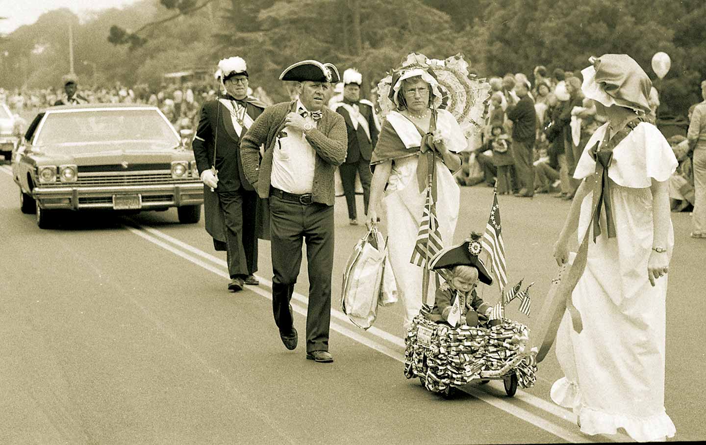 A Bicentennial celebration on July 4, 1976, in San Francisco. The author had arrived in the US the year before as a refugee.