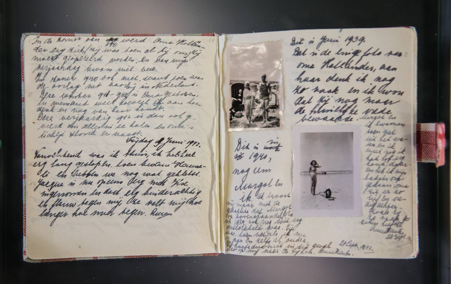 A copy of the diary of Anne Frank on exhibit Frankfurt, Germany, on March 24, 2017.