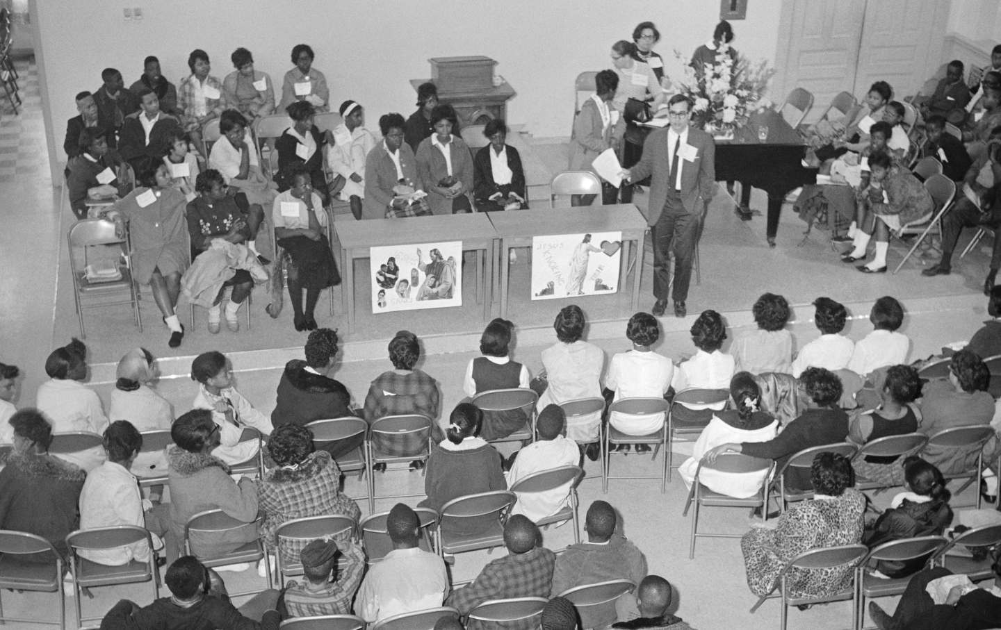 A boycott of Cleveland Public Schools found this group of students and teachers at a Freedom School at the Friendship Baptist Church, on April 20, 1964.