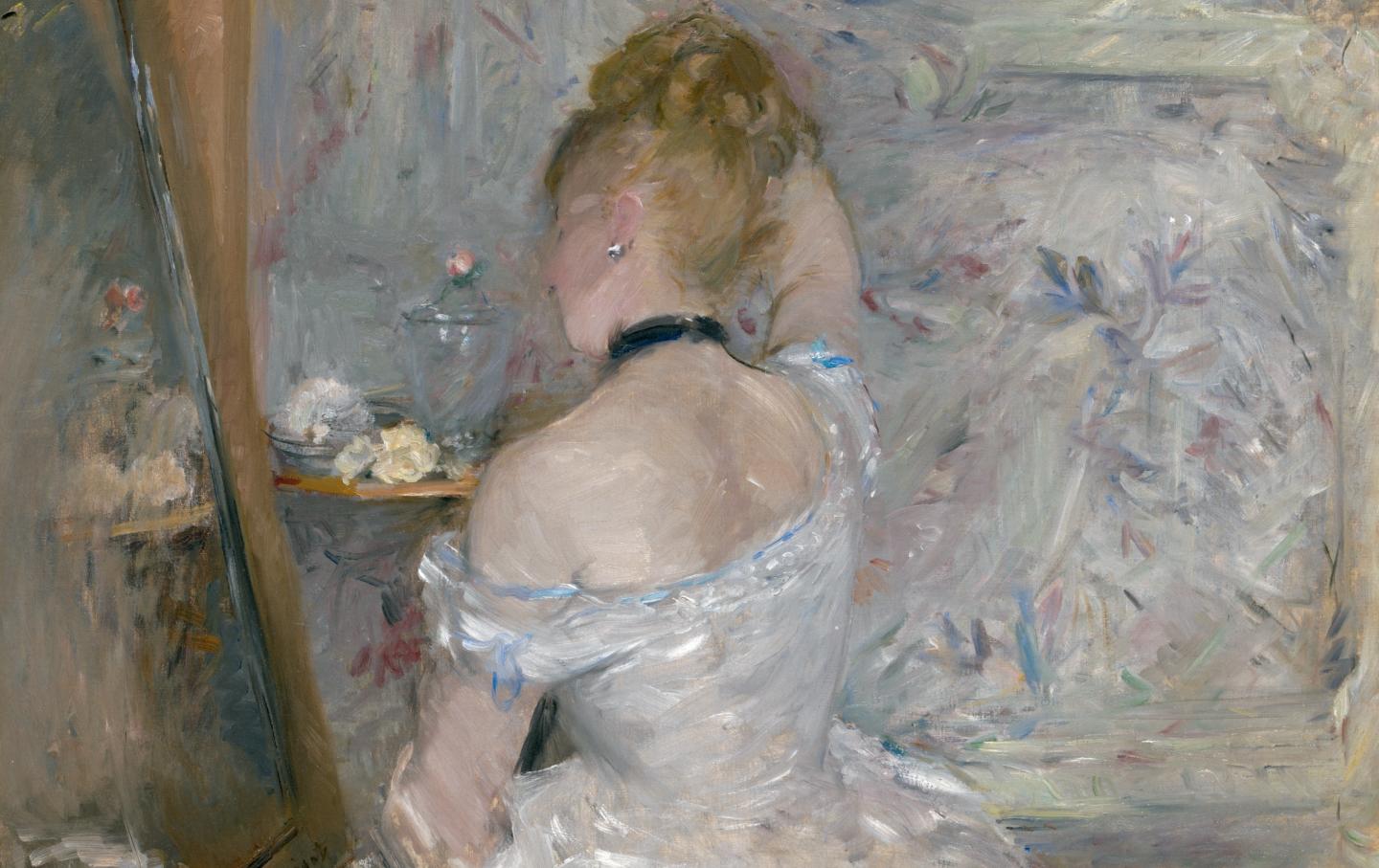 Berthe Morisot, “Woman at Her Toilette” (1875–80).