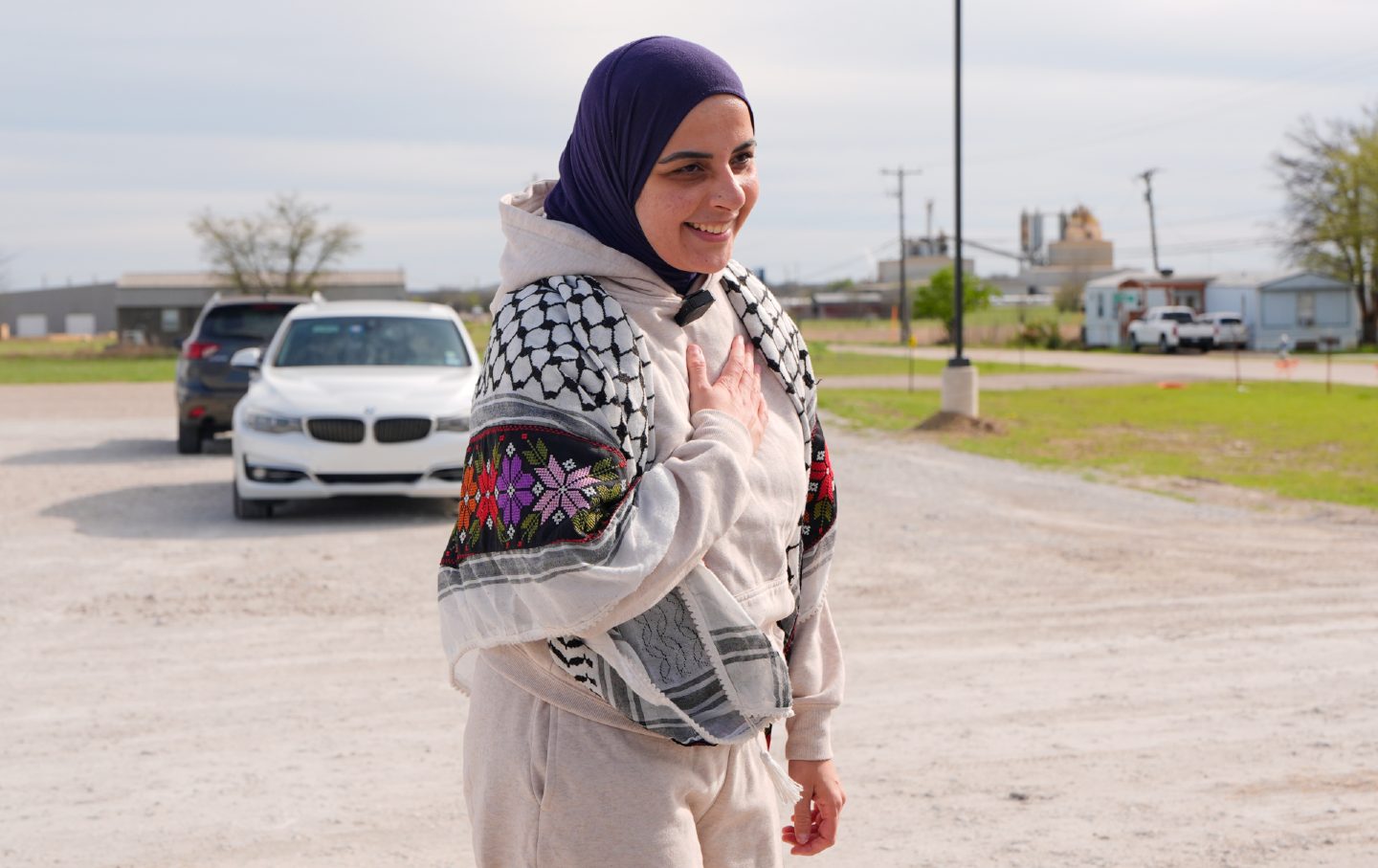 Leqaa Kordia reacts close to friends, family and supporters after being released from the Prairieland Detention Center in Alvarado, Texas, Monday, March 16, 2026.
