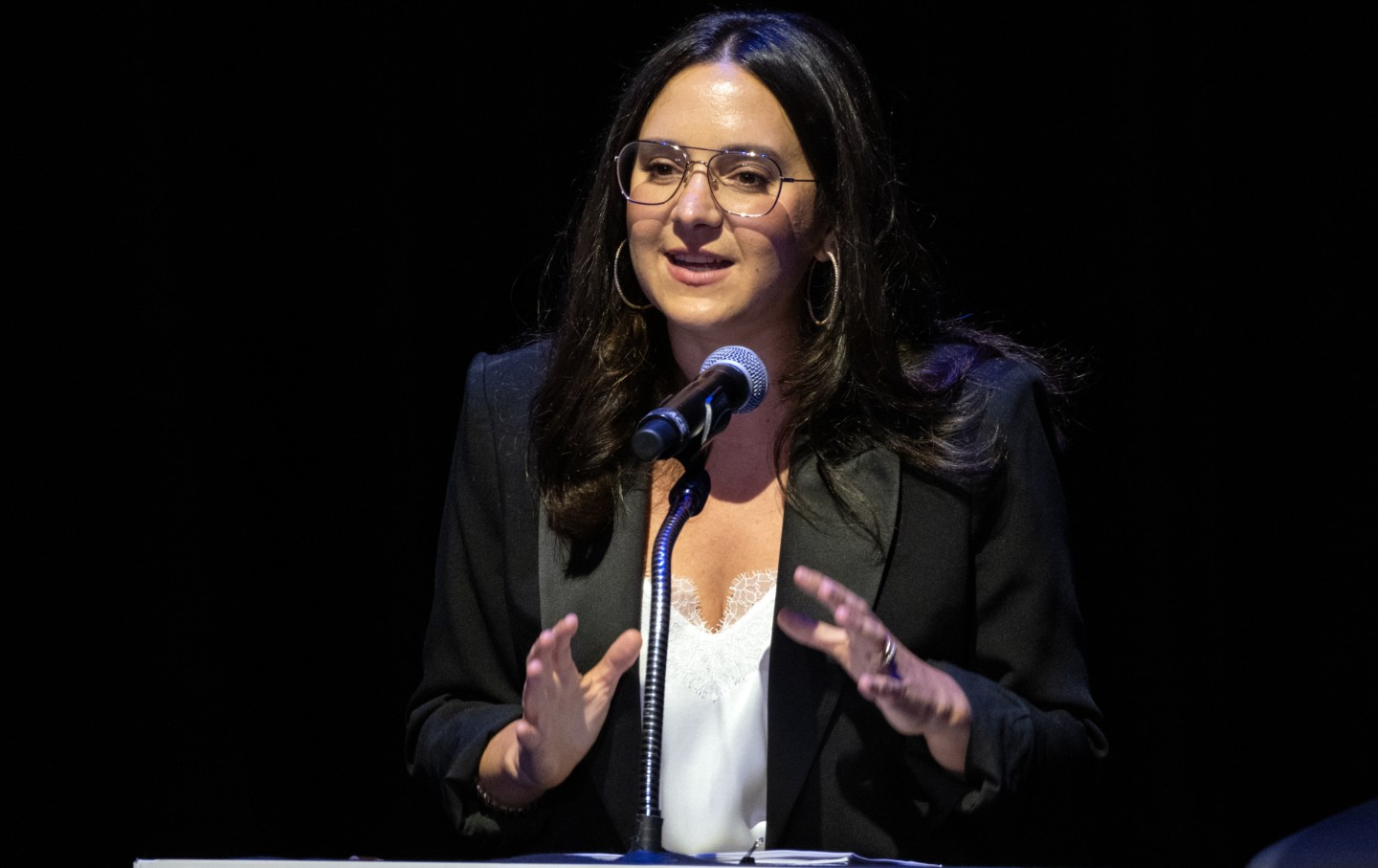 Bari Weiss on Wednesday, September 13, 2023, in Los Angeles.
