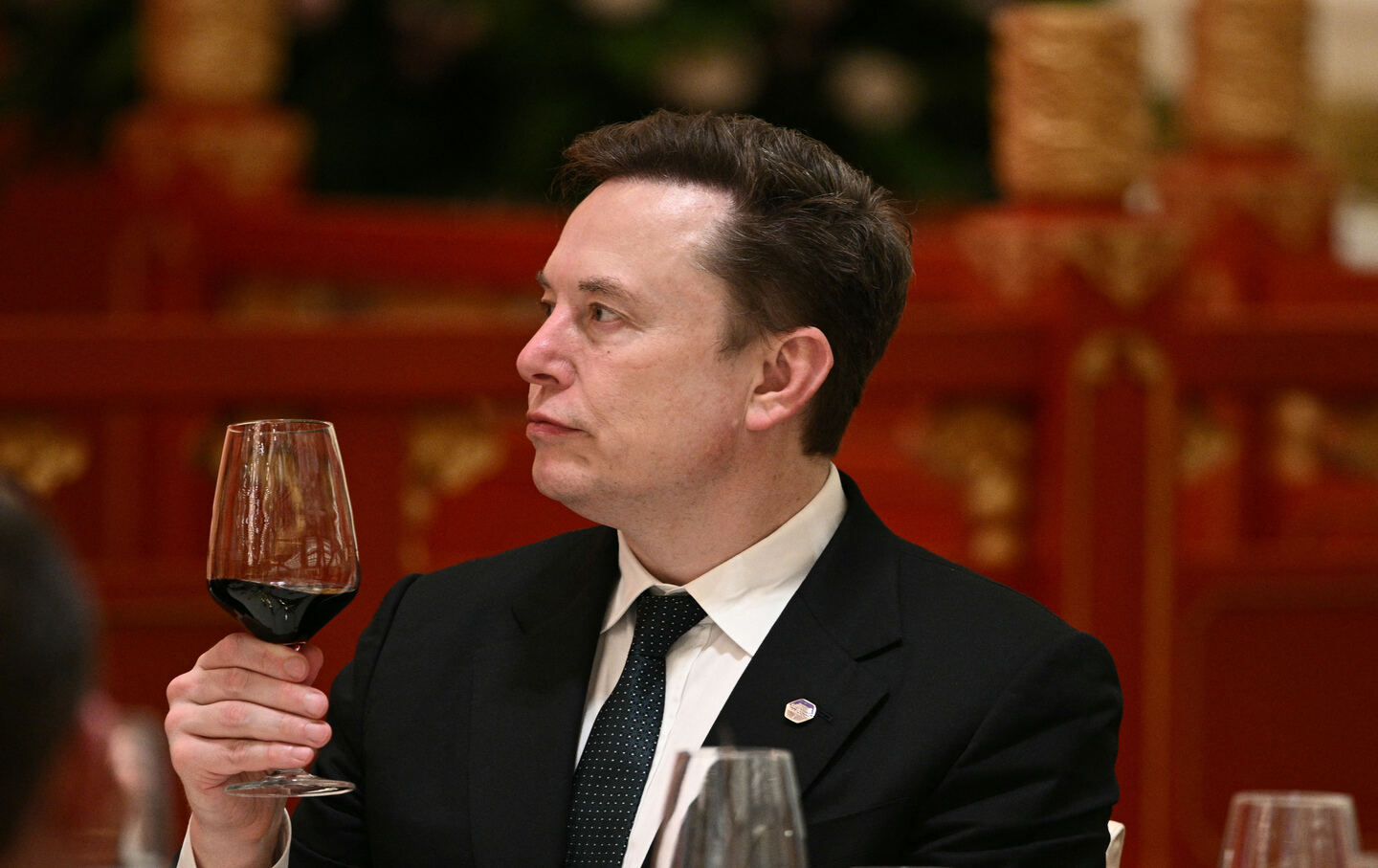 Tesla and SpaceX CEO Elon Musk attends a state banquet for US President Donald Trump and China's President Xi Jinping.
