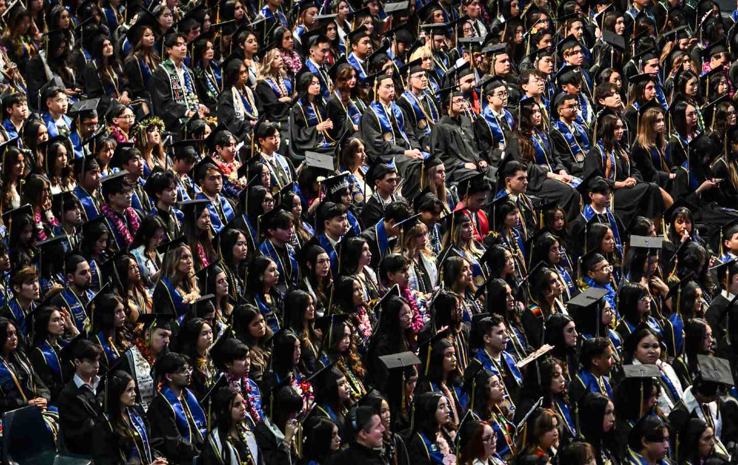 Graduates during the commencement ceremony for UC Irvine's School of Social Sciences at the Bren Events Center in Irvine, CA, on Friday, June 12, 2026.