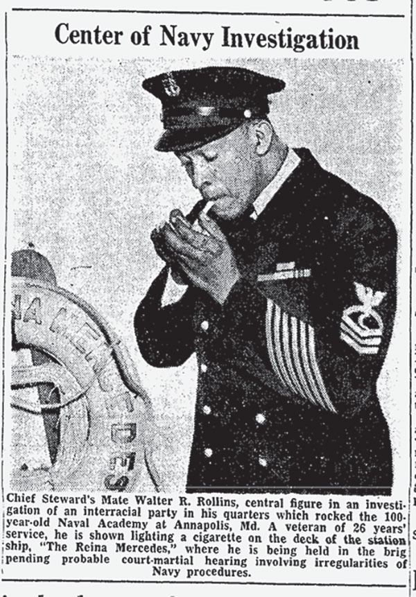 Before his arrest, Walter Rollins had been a decorated naval steward.