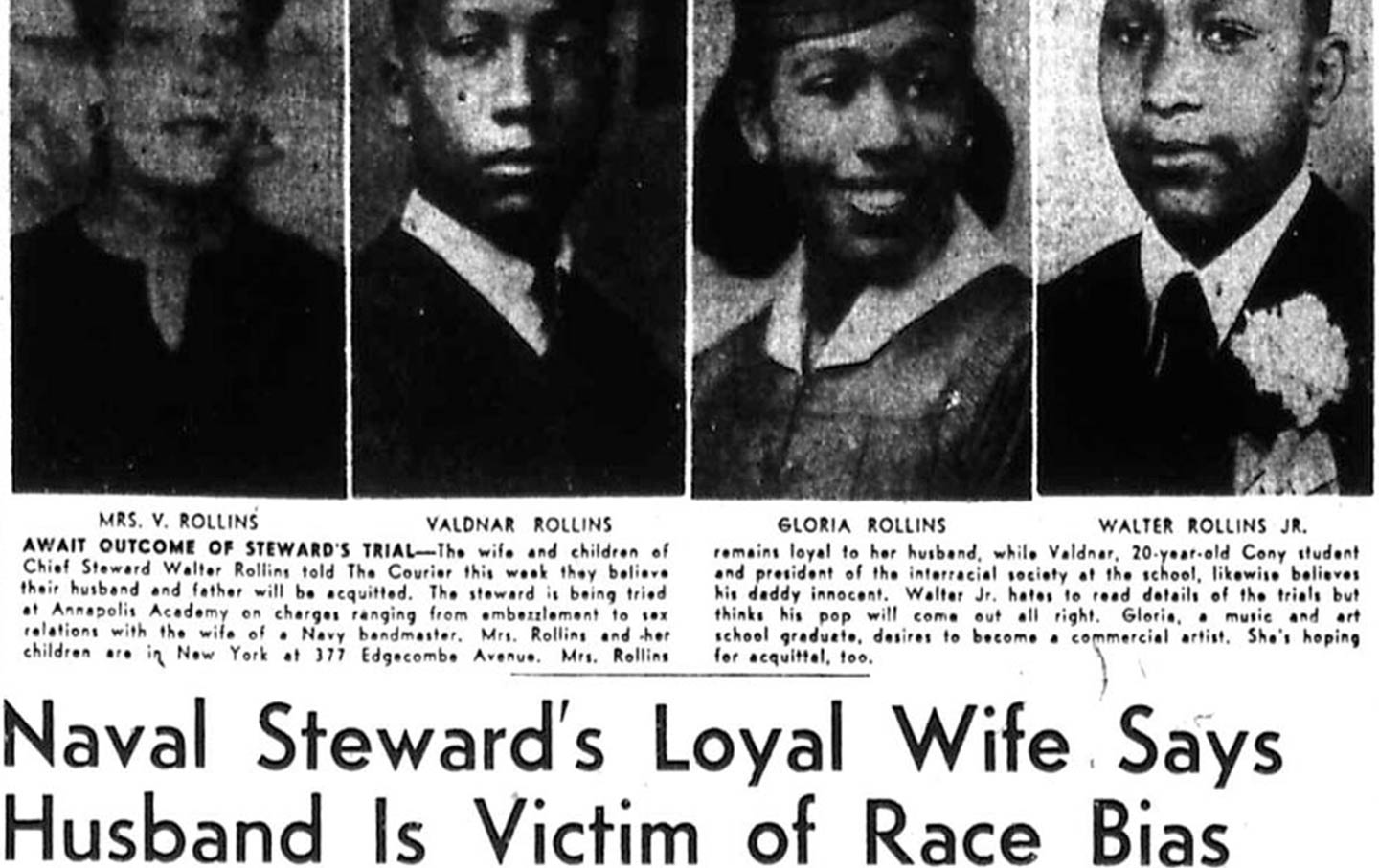 Sonny Rollins’s first appearance in print, at age 15 (pictured at right), was in an article about his father’s case.