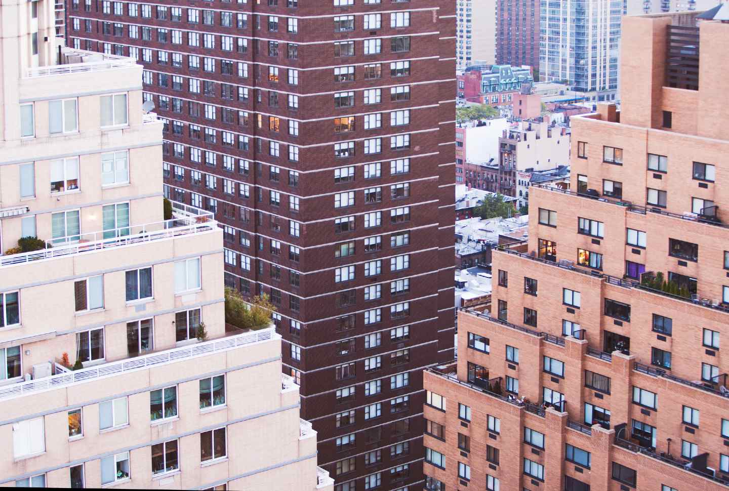 View of apartment buildings in Manhattan