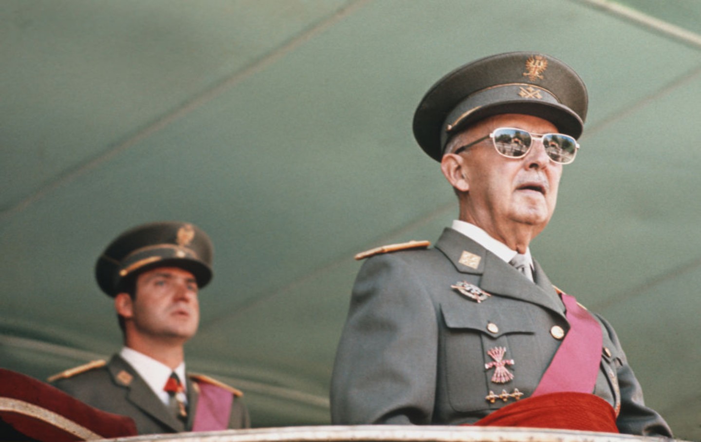 Gen. Francisco Franco with his handpicked successor, Prince Juan Carlos of Spain, in 1975.