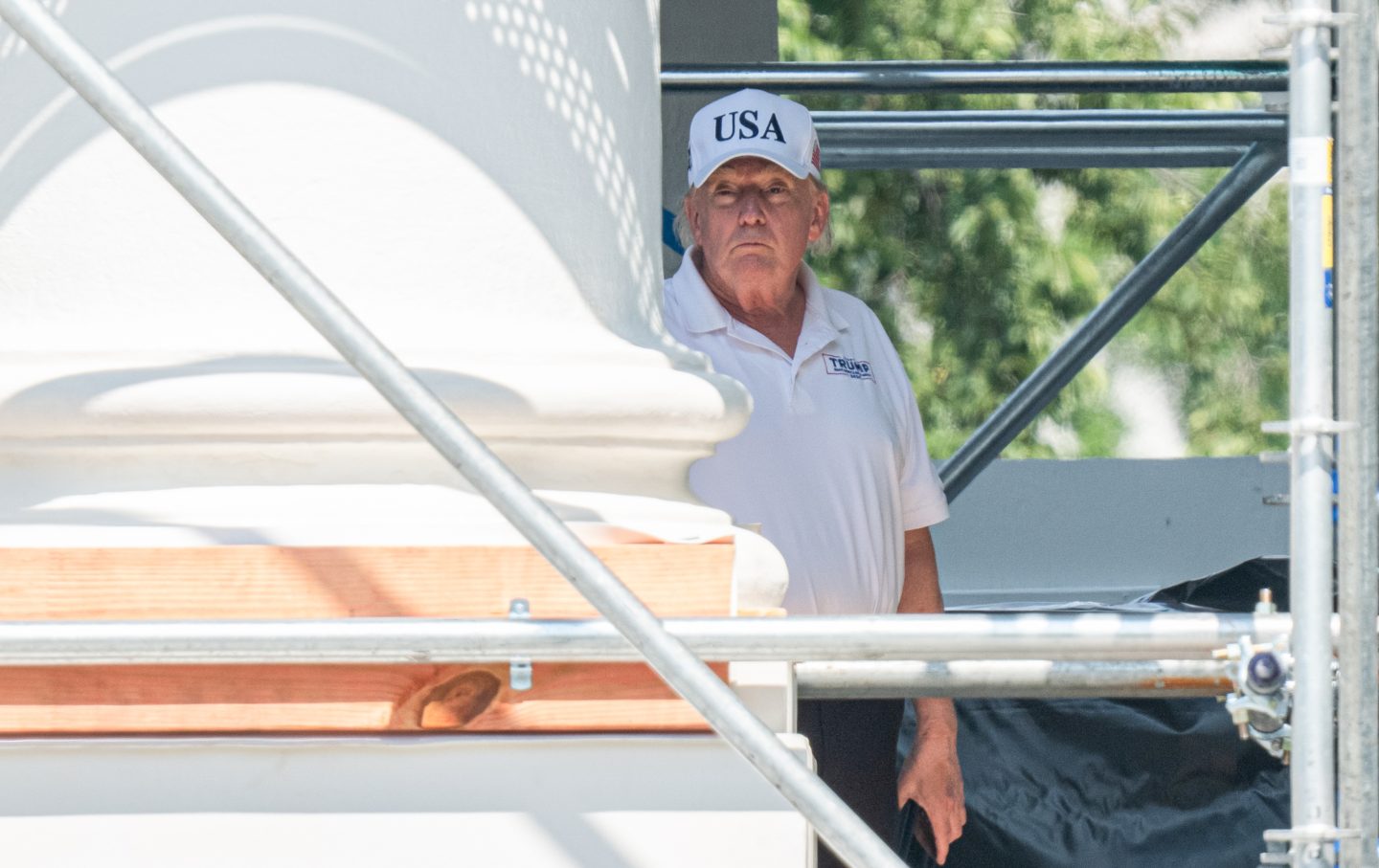 President Donald Trump arrives at the White House in Washington, DC, US, on Sunday, July 5, 2026.