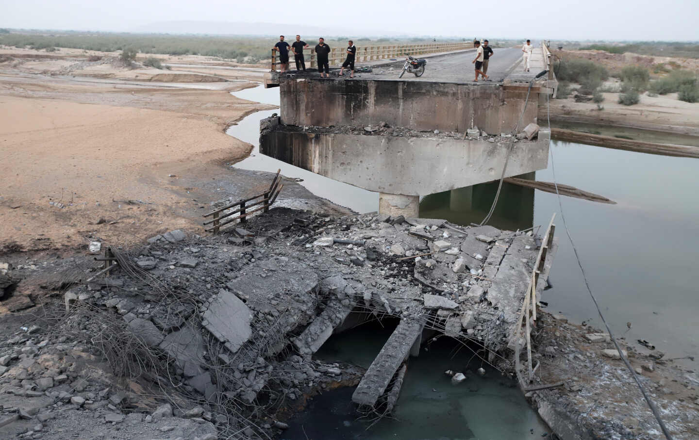 The bridge linking Bandar Abbas and Kehuristan in Iran’s Hormozgan province, where Iranian authorities said the US carried out attacks on 95 locations across 12 cities over the past 10 days, on July 19, 2026.