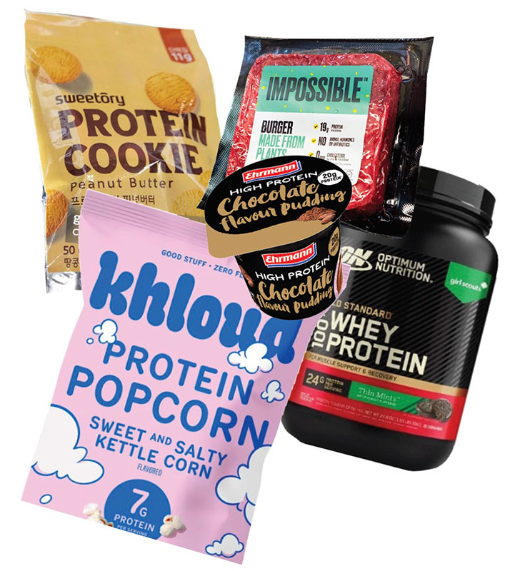 Many familiar foods now have a high-protein version or come with their protein content prominently displayed.