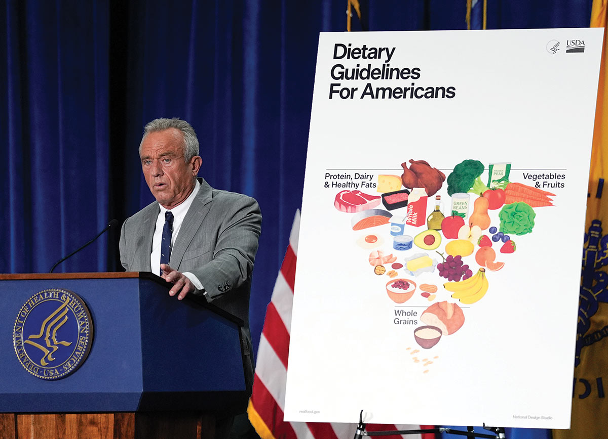 Robert F. Kennedy Jr.’s reverse food pyramid puts whole grains—once considered the bedrock of a healthy diet—at the bottom of the flipped triangle.