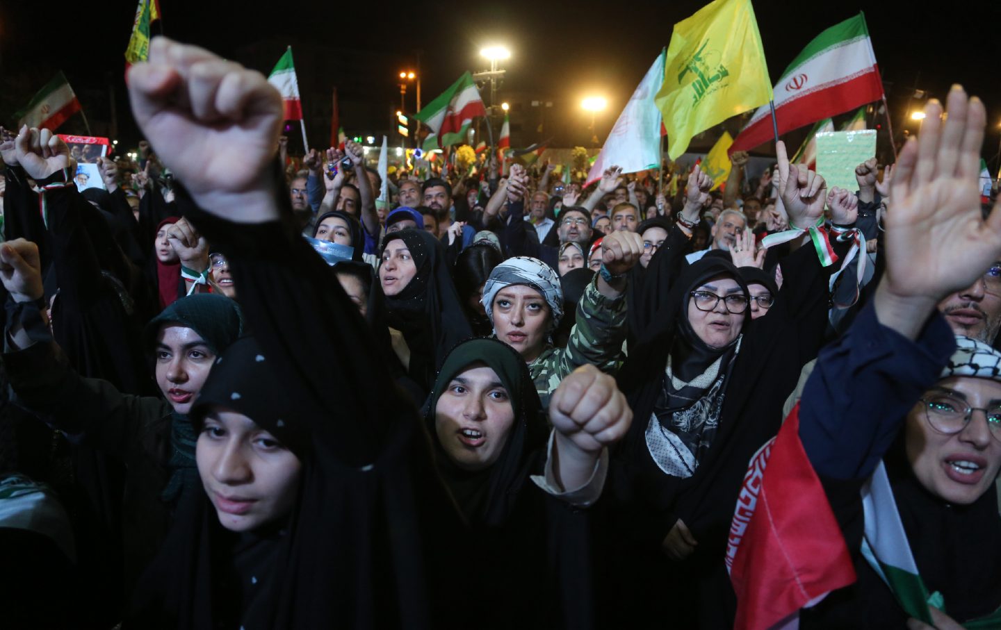 Thousands of people gather at Revolution Square to protest the attacks launched by the US and Israel on Iran, in Tehran, Iran, on May 30, 2026.