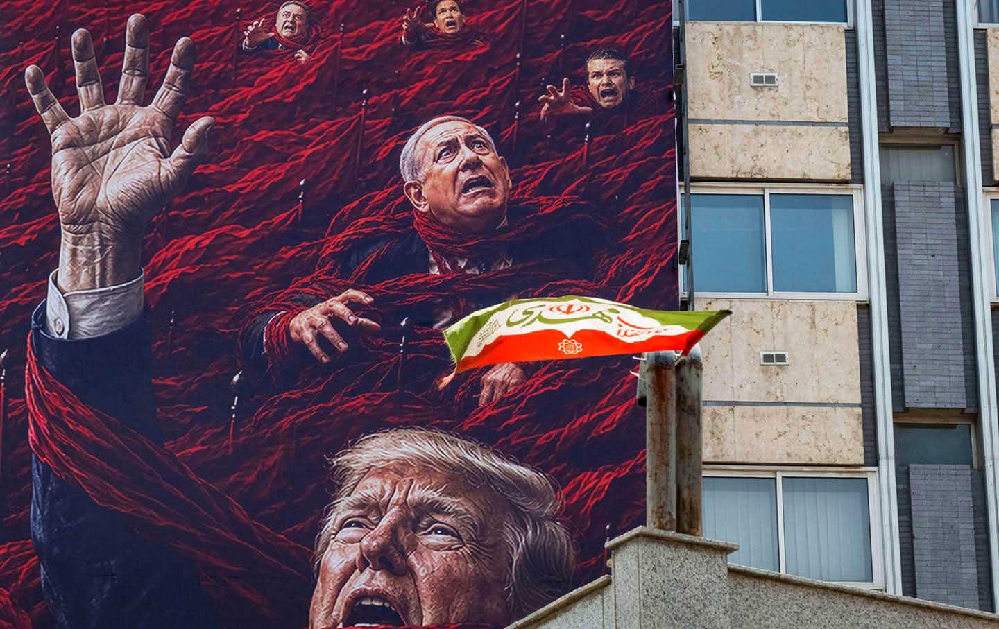 Is US-Israeli hegemony set to fall into the abyss, as this Iranian propaganda billboard wants us to think?