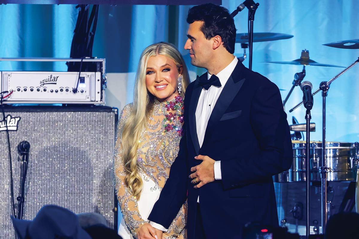 Charlie and Erika Kirk at a Turning Point USA event in January 2025.