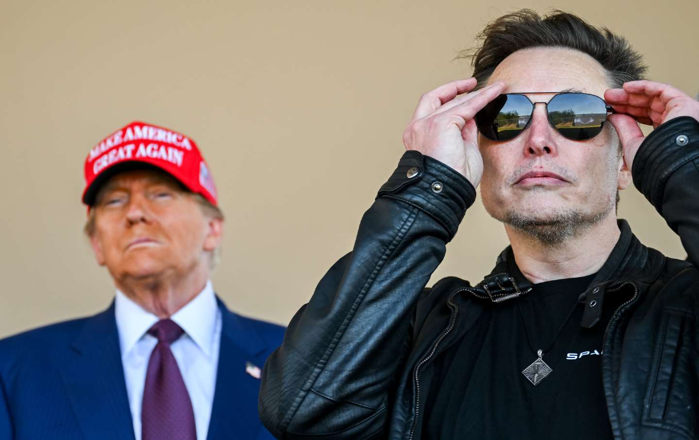 Brothers in race-baiting: Donald Trump and Elon Musk attend a SpaceX launch in 2024.