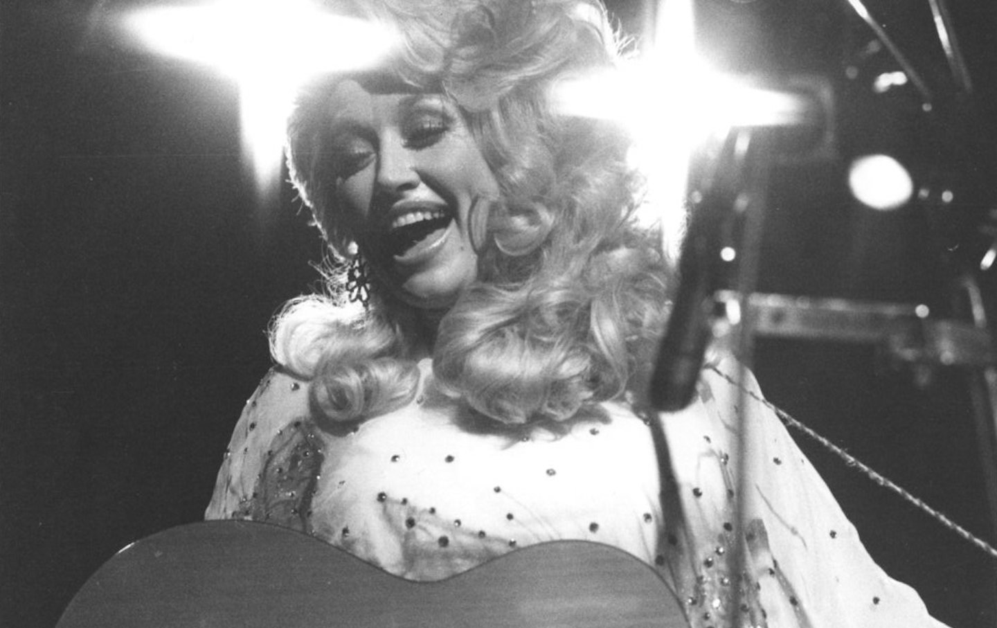 Dolly Parton performs at the Roxy in West Hollywood in 1977.