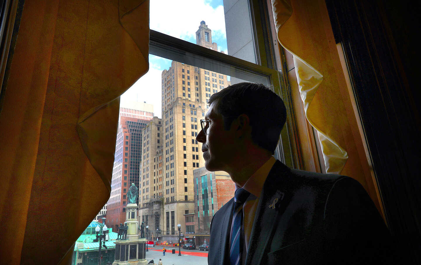 Incumbent Mayor of Providence Brett Smiley on April 8, 2025.