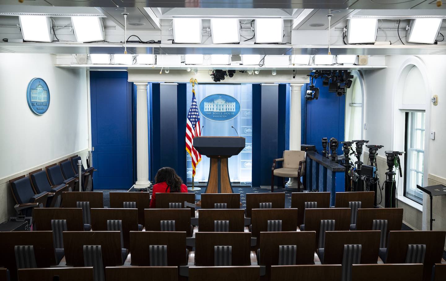 The White House Briefing room, on September 19, 2026, in Washington, DC.