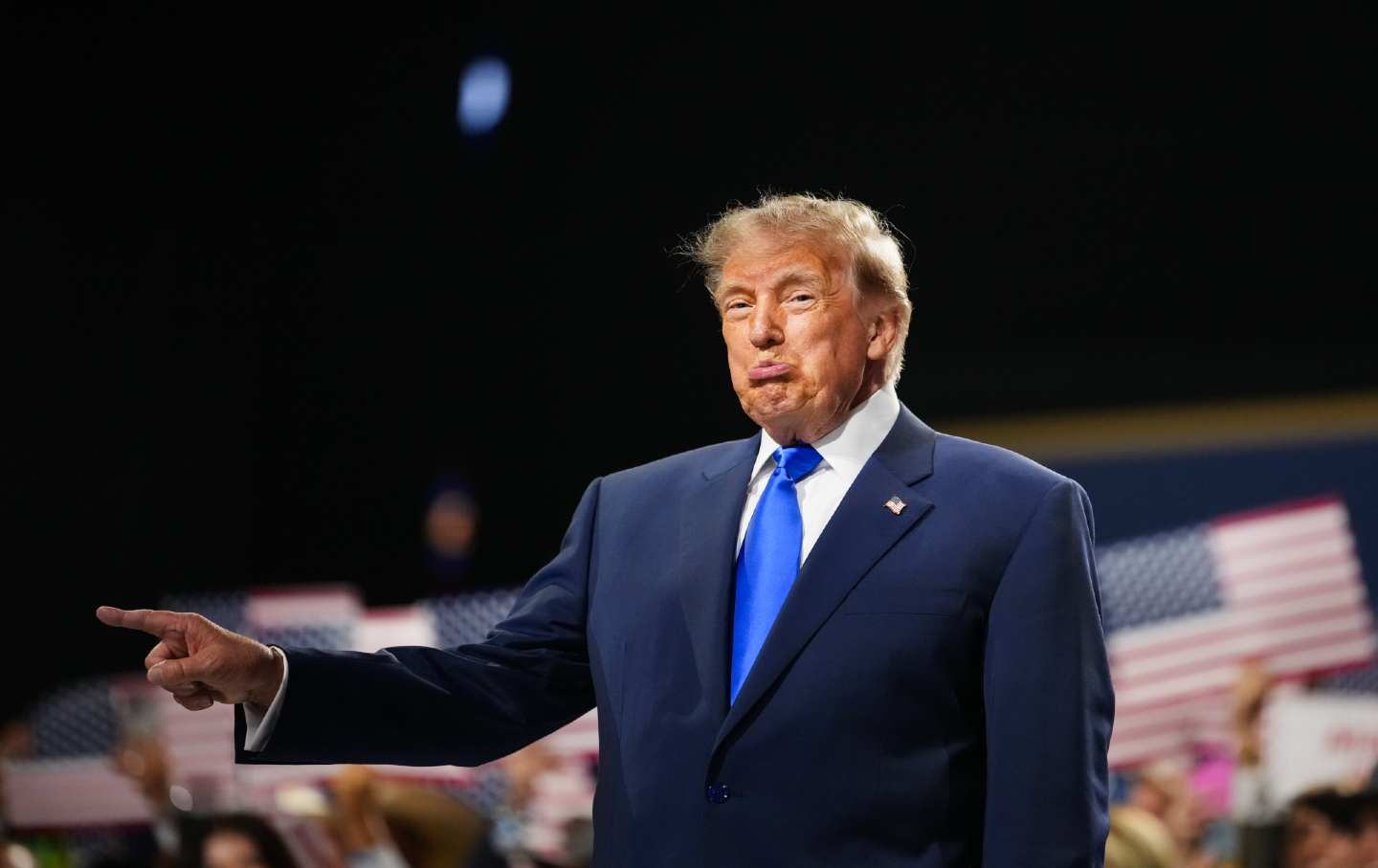 President Donald Trump at the Republican midterm convention in Dallas earlier this month.