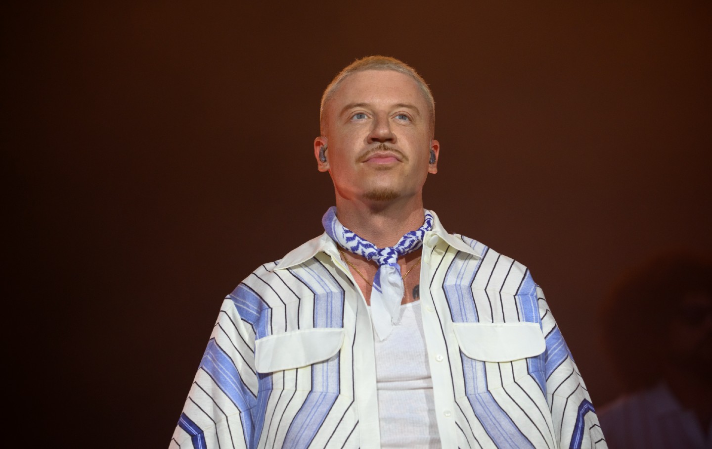 American rapper Macklemore at Lollapalooza in Paris on July 19, 2025.