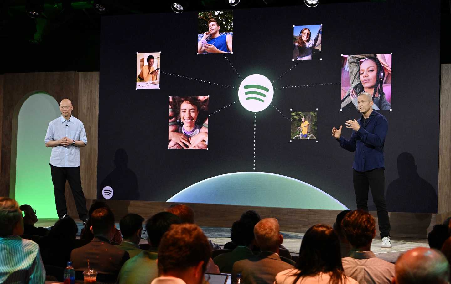Spotify Co-CEOs Alex Norström and Gustav Söderström speak onstage at the Spotify Investor Day 2026.
