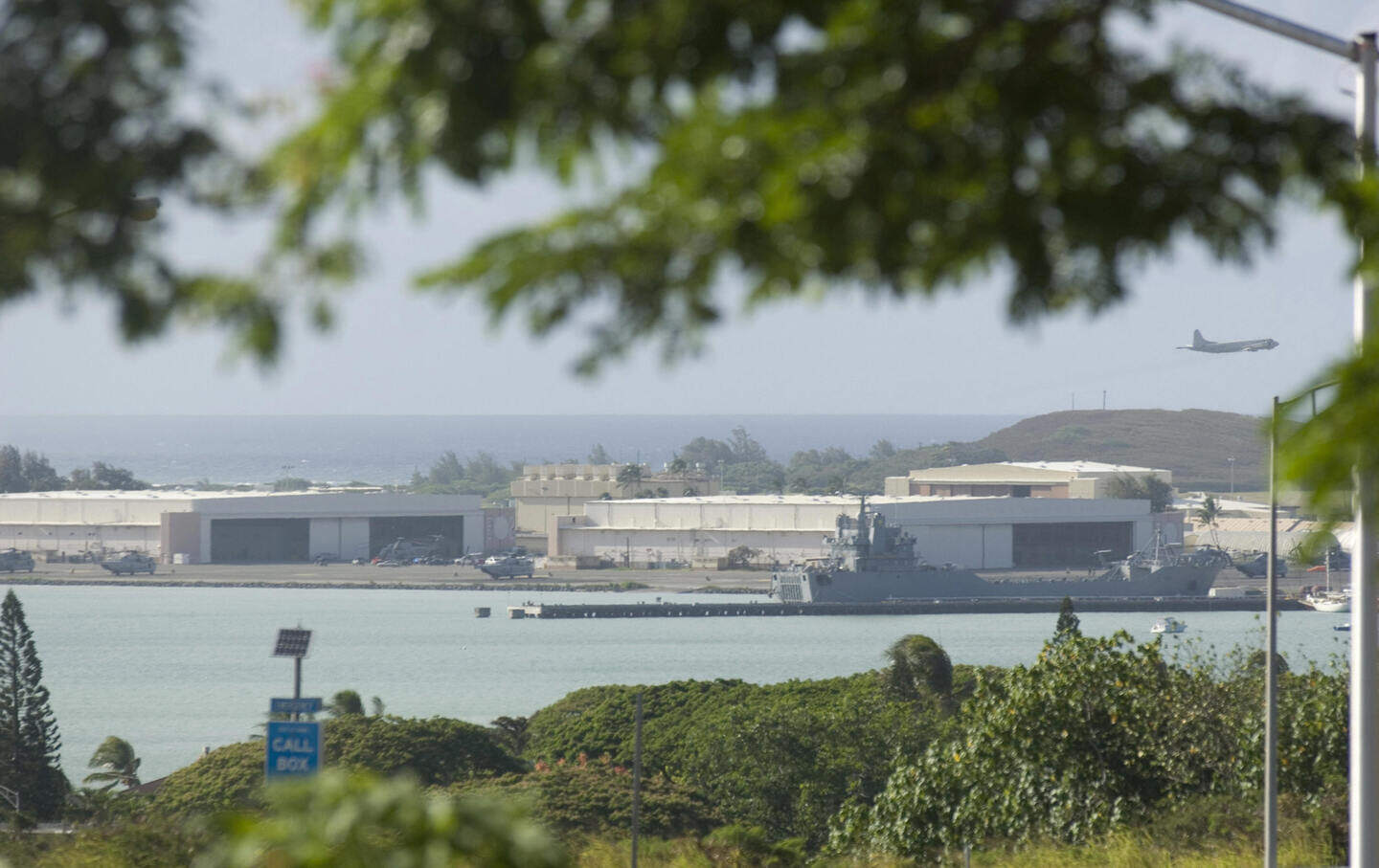 The Marine Corp Base Hawaii in Kaneohe Bay.