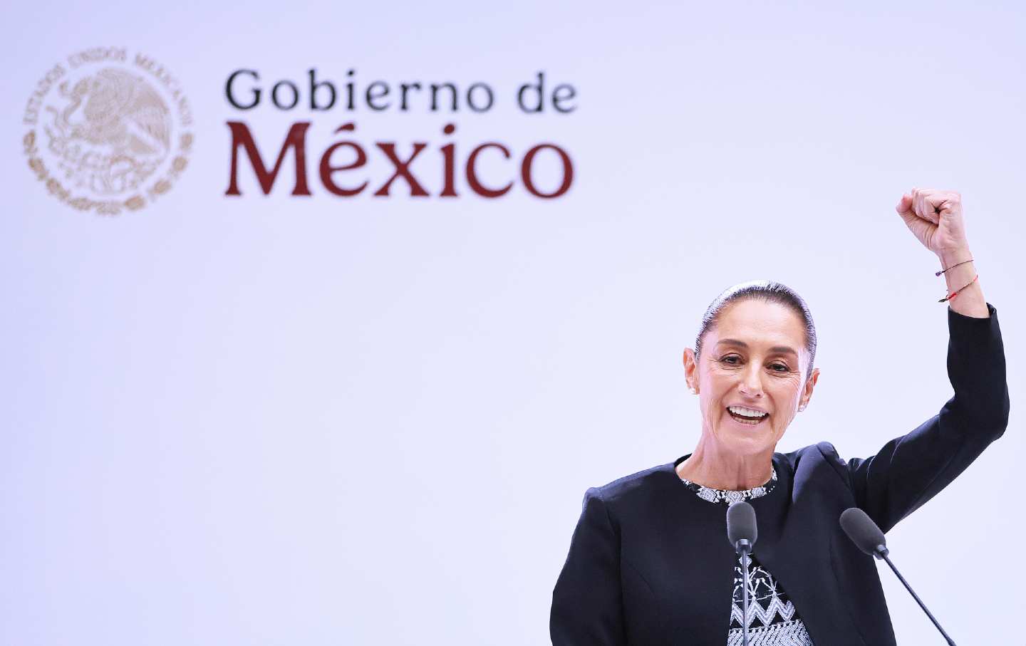 Mexican President Claudia Sheinbaum, delivering her first state of the union speech last year.