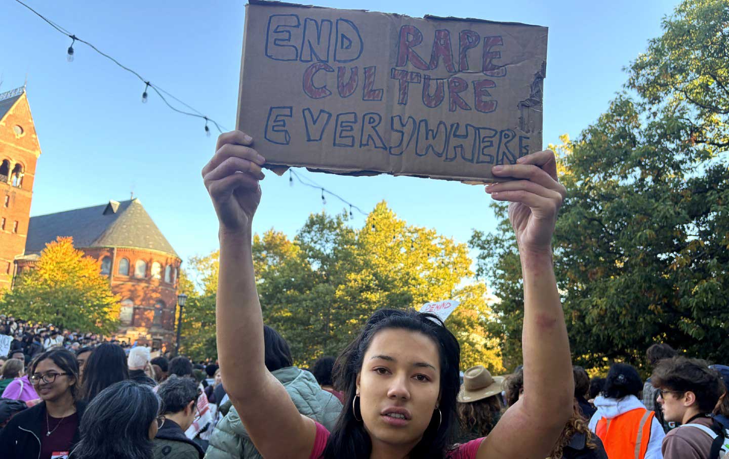 Cornell students gathered for a week of community action after a lawsuit filed by a former student alleging that she was gang-raped by seven members of the Chi Phi fraternity sparked outrage.