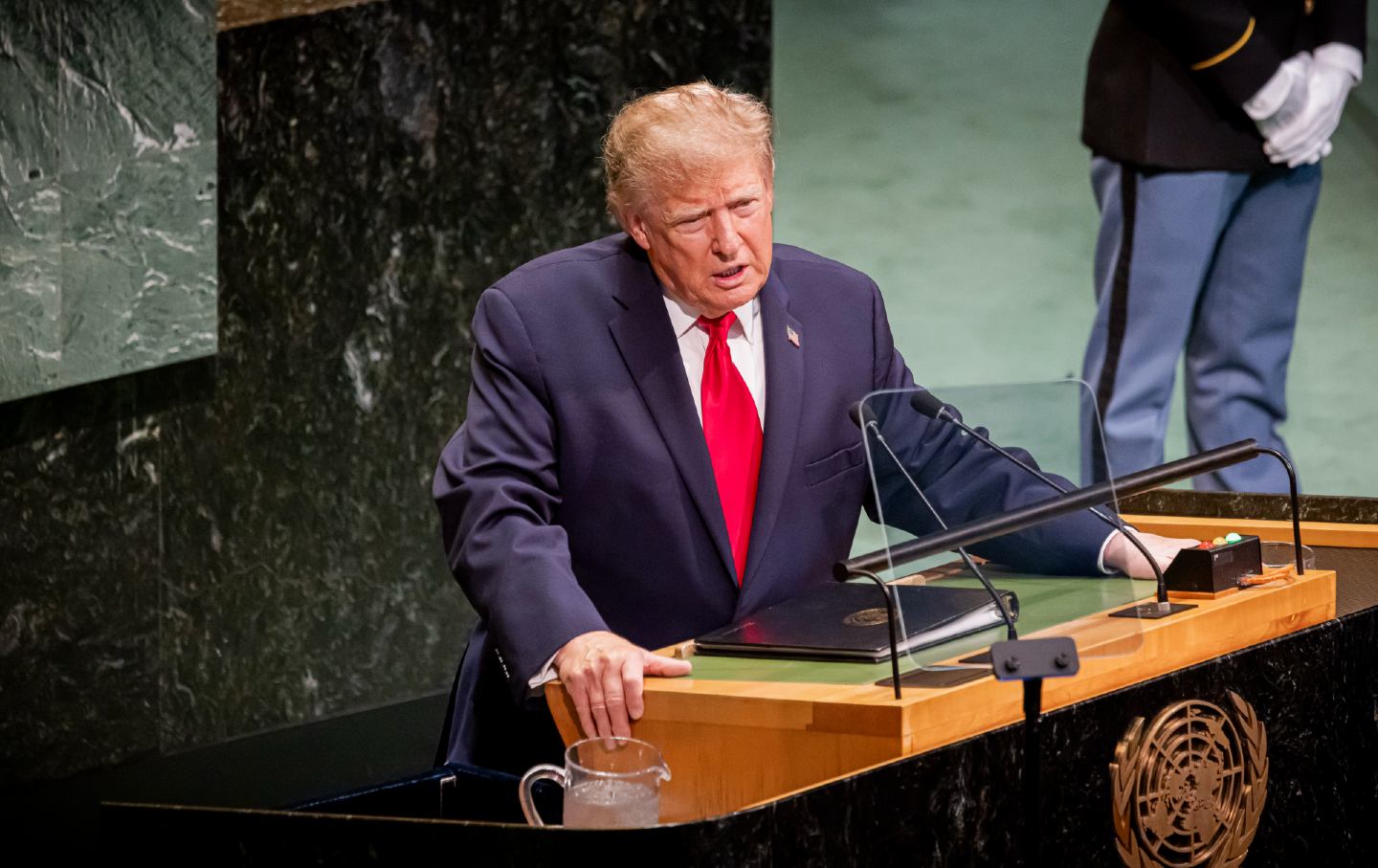 President Donald Trump speaks during the 81st United Nations General Assembly on September 22, 2026, in New York City.